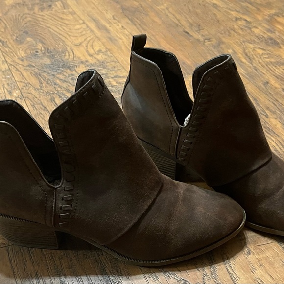 Rock & Candy Lipton Brown Microseude Booties Chelsea Ankle Boots Womens Size 9 - Picture 14 of 15